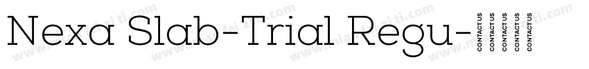 Nexa Slab-Trial Regu字体转换